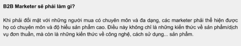 B2B Marketer sẽ phải làm gì?