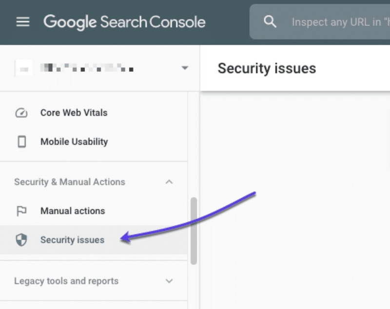 Cách xem mọi vấn đề bảo mật trong Google Search Console (cre: kinsta).