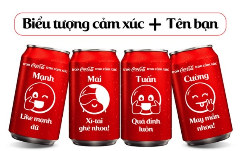 Coca Cola là một trong những ví dụ về tiếp thị cá nhân hóa thành công