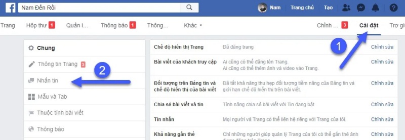 Sử dụng công cụ của facebook để thiết lập facebook chat vào website