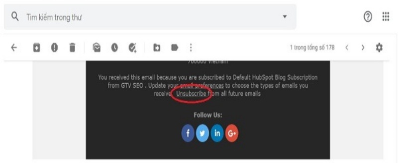 Nên có link “từ chối nhận mail” trong dịch vụ Email Marketing