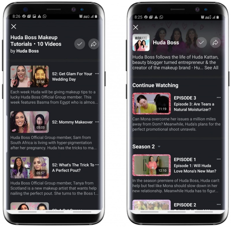 Tạo loạt chương trình trong studio sáng tạo, đây thường được dùng cho Facebook Gaming