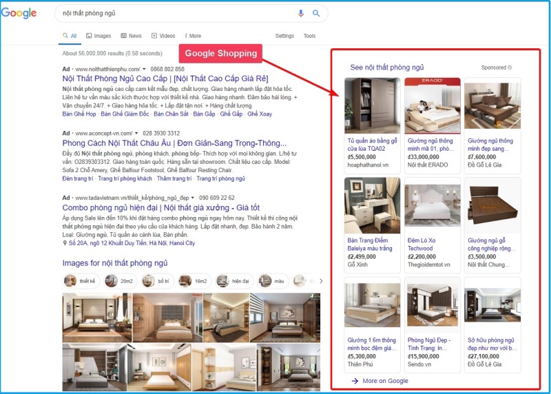 (Google shopping xác định mặt hàng phù hợp nhất với đối tượng đang tìm kiếm. Tăng CTR ít nhất 30%.)