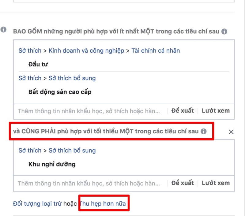 Target Facebook ads bất động sản