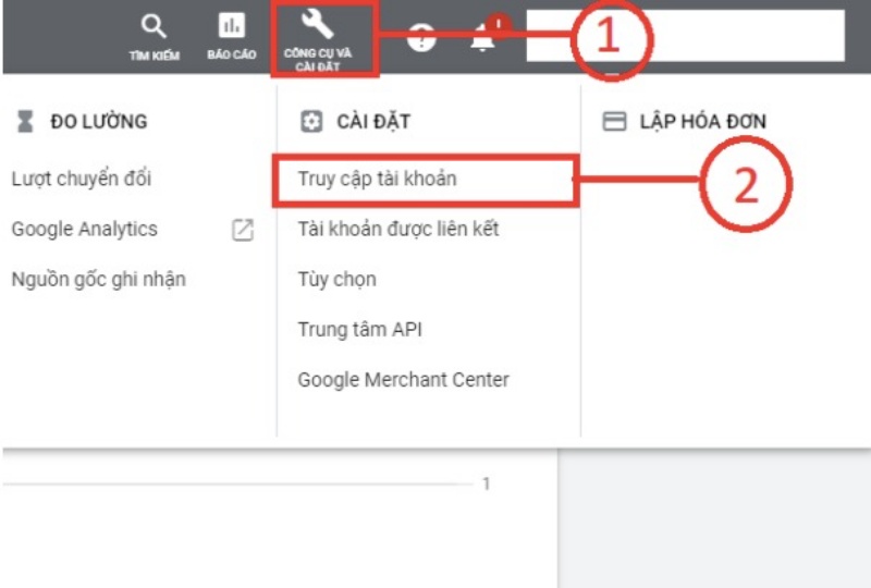 Nhập dãy số ID liên kết tài khoản Google MCC.